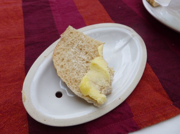 First, apply the butter