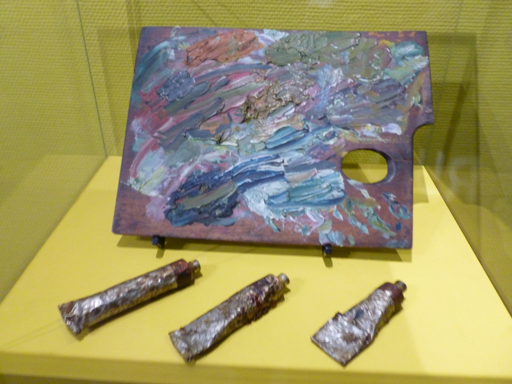 Reproduction sof Van Gogh's palette for The Irises