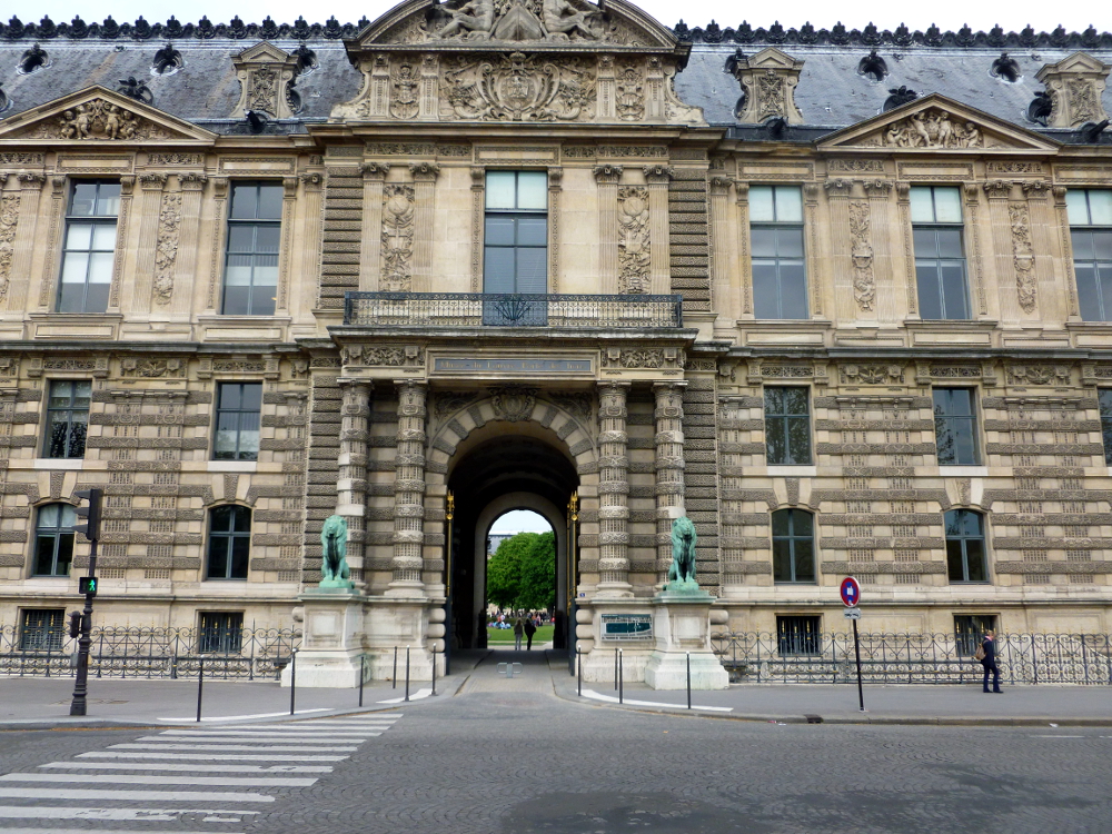 Entry to Louvre Palace from water front 