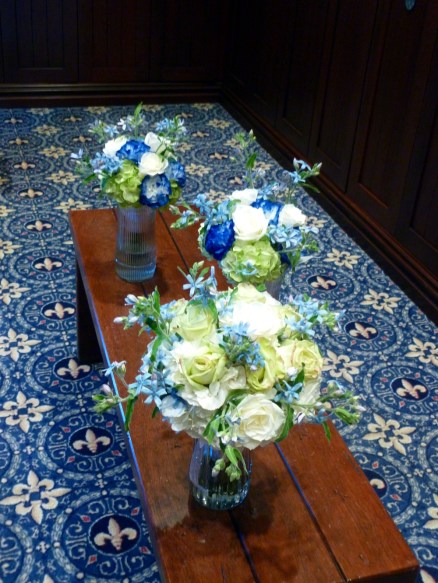 Wedding party bouquets.