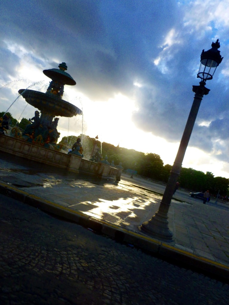View from taxi Place de la Concorde