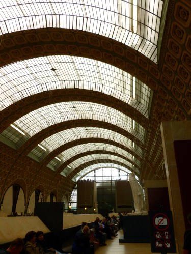 Inside the D'Orsay Museum, a converted train station.