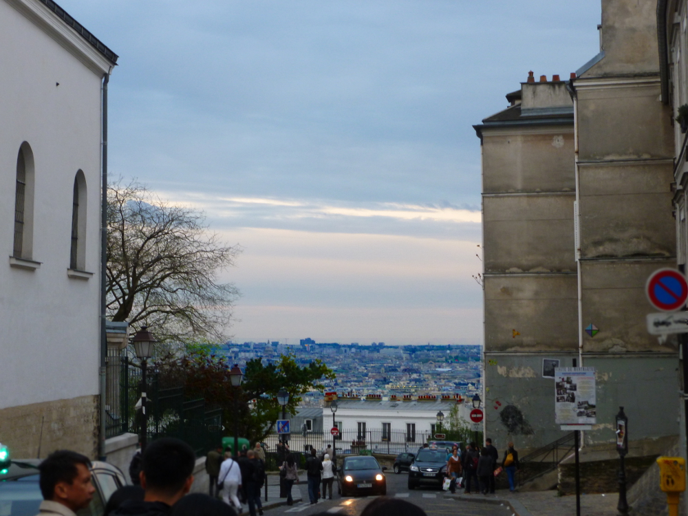 View from near the Sacre Coeur in the evening 