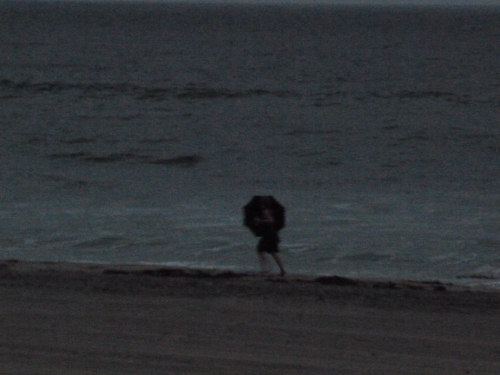 Still with the umbrella!