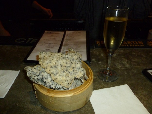 Sesame seed crackers at The Eatery