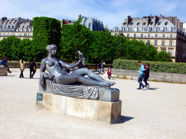 Sculpture by Cezanne outside Louvre