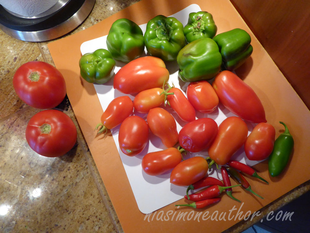 Tomatoes and peppers