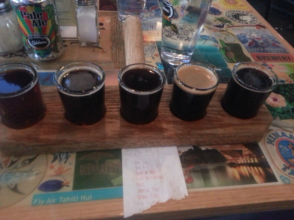 Caldera Brewery beer sample, Ashland