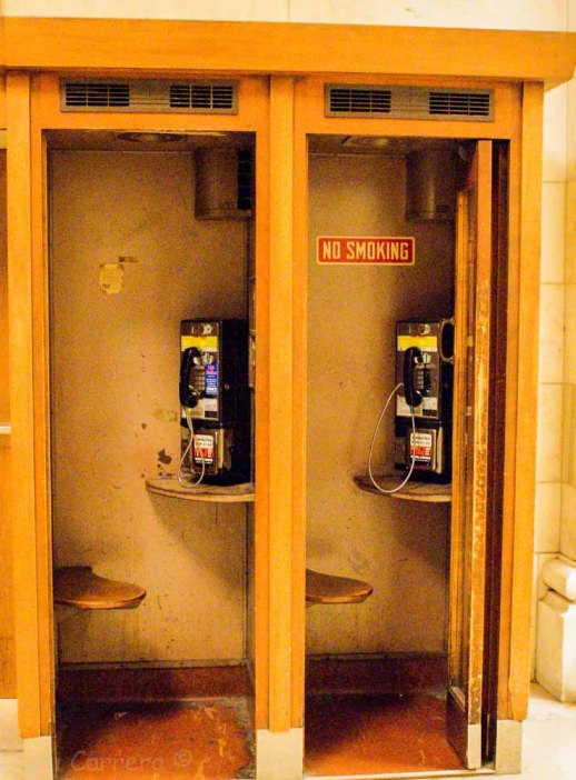 Phone booths in the public library