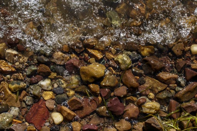 River rocks in Lake Champlain